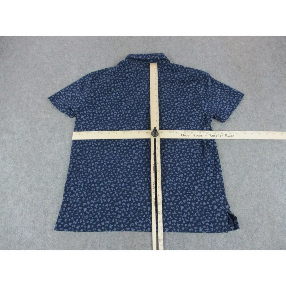 Polo Ralph Lauren Polo Shirt Mens Medium Blue Floral Custom Slim Fit Pony